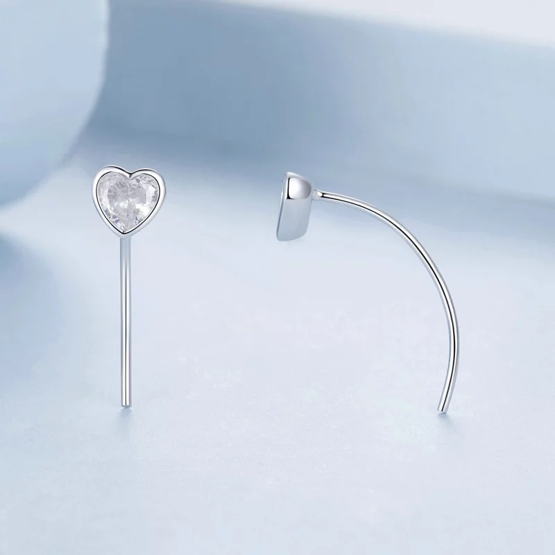(image pour) Boucles d'oreilles cœur style PANDORA - BSE1003 - Afficher 2