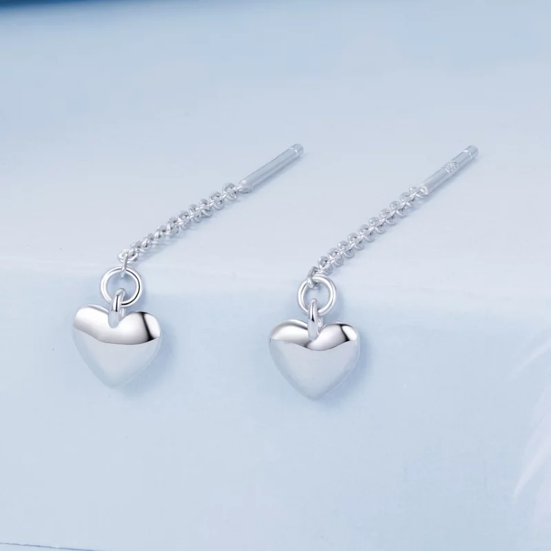 (image pour) Boucles d'oreilles Cœur Style PANDORA - BSE1006 - Afficher 2