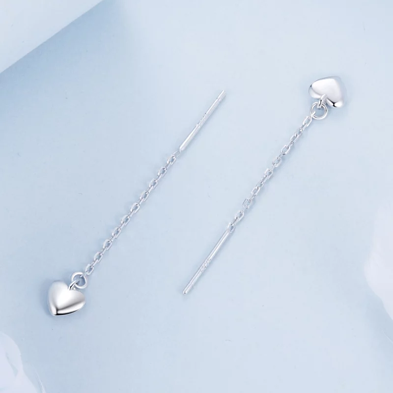 (image pour) Boucles d'oreilles Cœur Style PANDORA - BSE1006 - Afficher 4