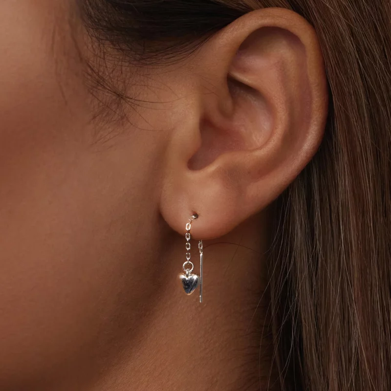 (image pour) Boucles d'oreilles Cœur Style PANDORA - BSE1006 - Afficher 5