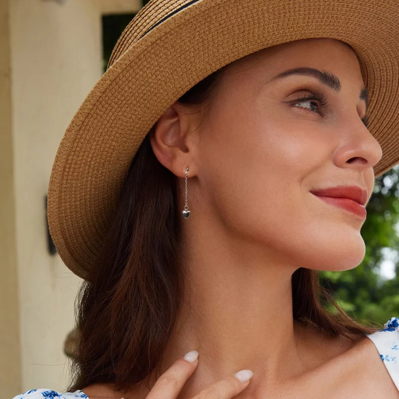 (image pour) Boucles d'oreilles Cœur Style PANDORA - BSE1006 - Afficher 7