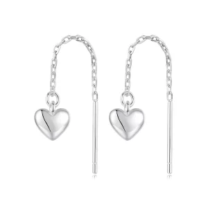 (image pour) Boucles d'oreilles Cœur Style PANDORA - BSE1006