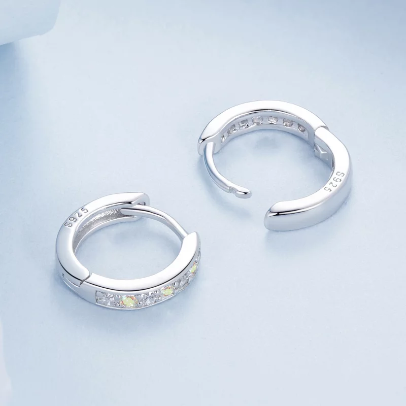 (image pour) Boucles d'oreilles en zirconium coloré style PANDORA - BSE1033 - Afficher 4