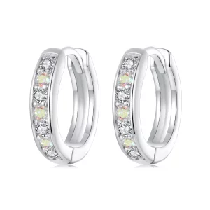 (image pour) Boucles d'oreilles en zirconium coloré style PANDORA - BSE1033