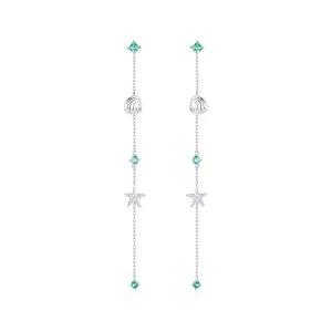 (image pour) Boucles d'oreilles Océan Bleu Style PANDORA - BSE1013