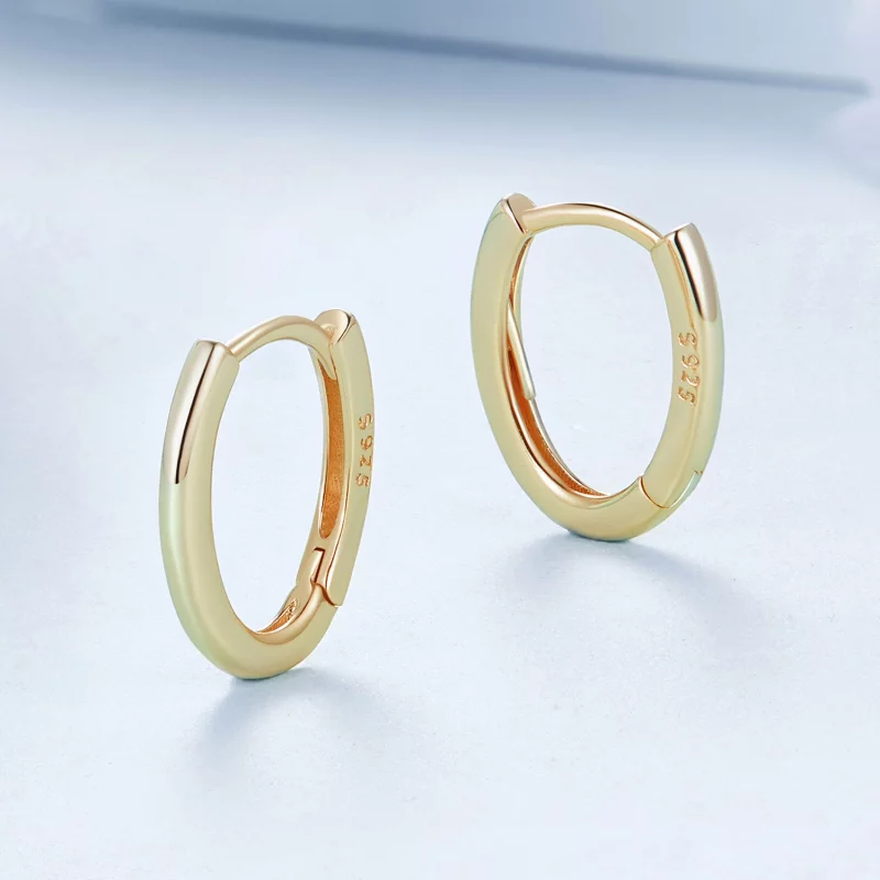 (image pour) Boucles d'oreilles ovales style PANDORA - BSE1015-B - Afficher 3