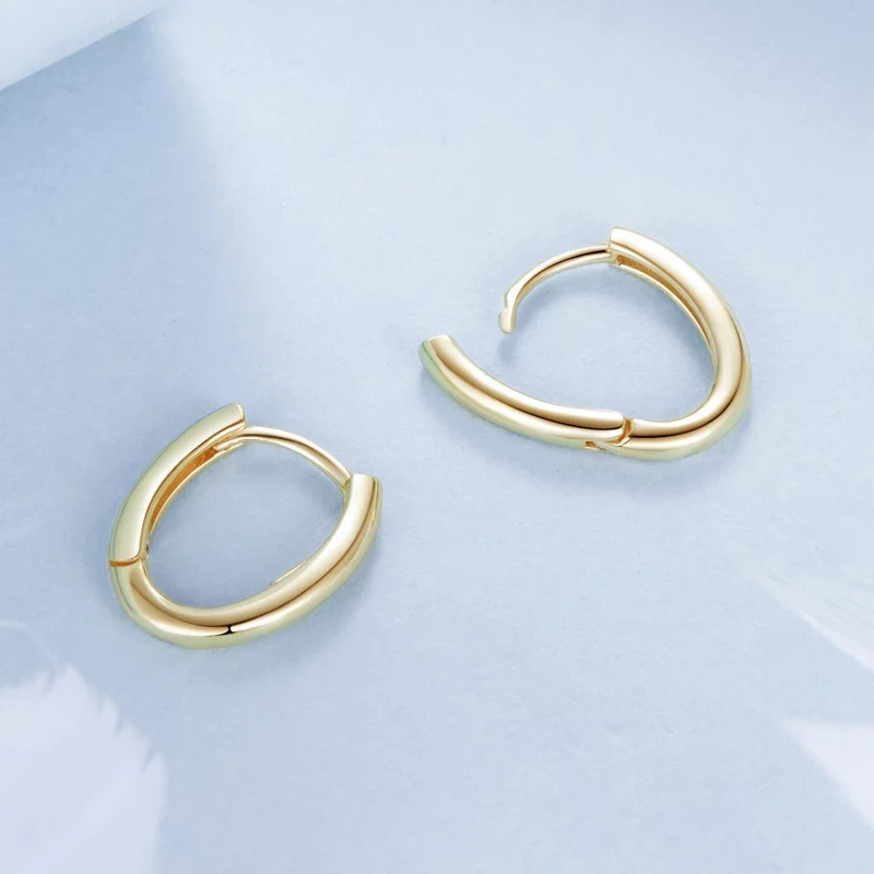 (image pour) Boucles d'oreilles ovales style PANDORA - BSE1015-B - Afficher 4
