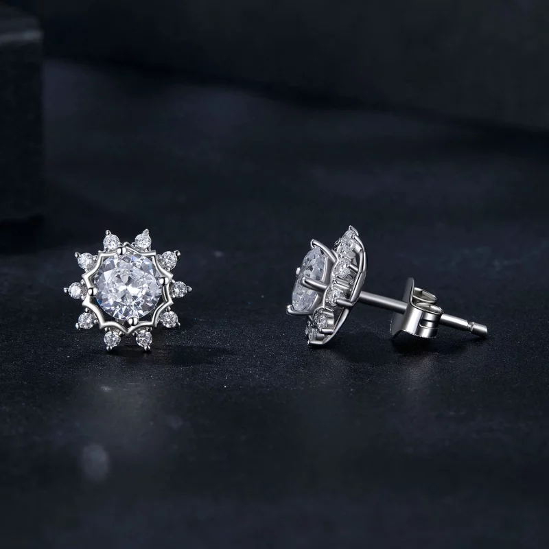 (image pour) Boucles d'oreilles PANDORA Style Brilliant Beauty 0.5ct Moissanite (Deux Certifi - Afficher 4