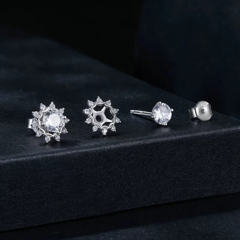 (image pour) Boucles d'oreilles PANDORA Style Brilliant Beauty 0.5ct Moissanite (Deux Certifi - Afficher 8