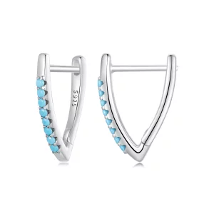 (image pour) Boucles d'oreilles PANDORA Style en forme de V en turquoise - BSE1020