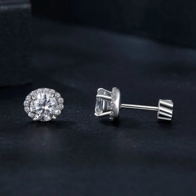 (image pour) Boucles d'oreilles PANDORA Style Starry Moissanite 0.5ct (deux certificats) - MS - Afficher 4