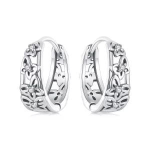 (image pour) Boucles d'oreilles papillon ajouré style PANDORA - SCE1746