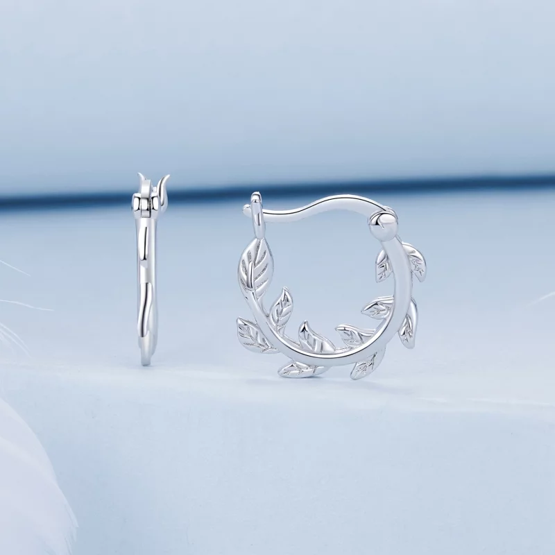 (image pour) Boucles d'oreilles style PANDORA Feuille - BSE1022 - Afficher 2