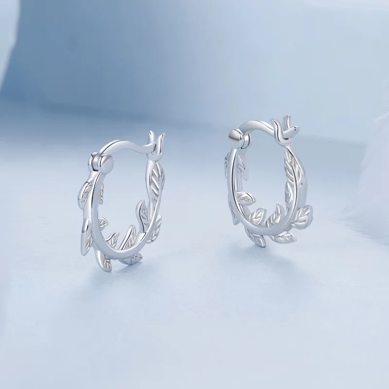 (image pour) Boucles d'oreilles style PANDORA Feuille - BSE1022 - Afficher 3