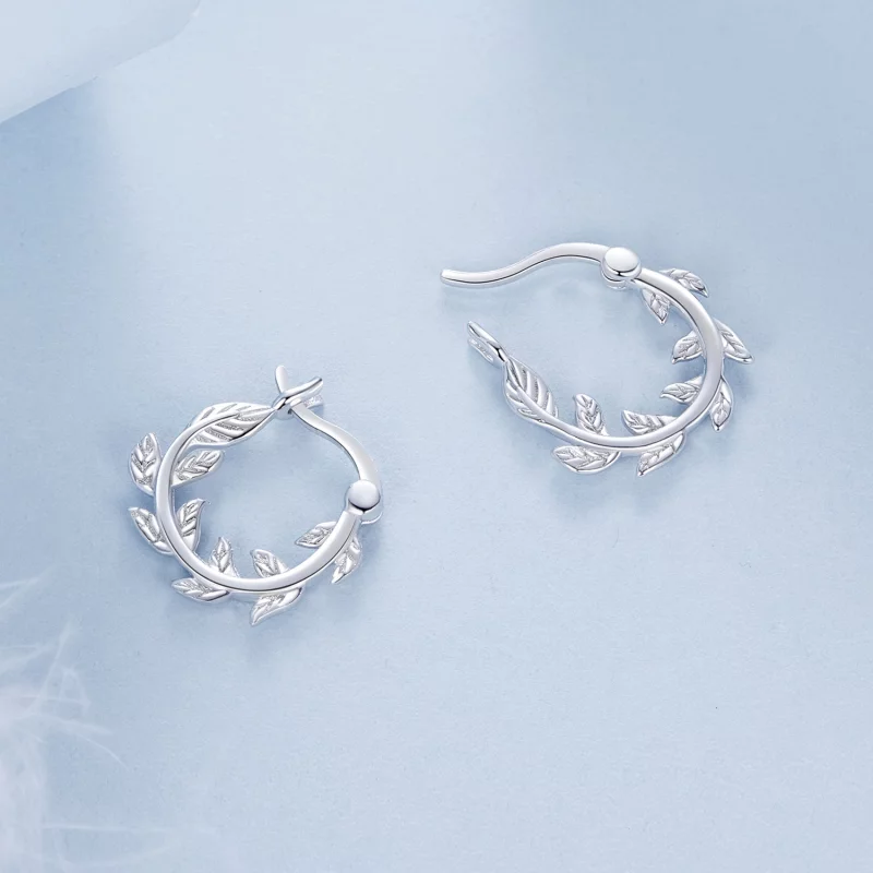 (image pour) Boucles d'oreilles style PANDORA Feuille - BSE1022 - Afficher 4