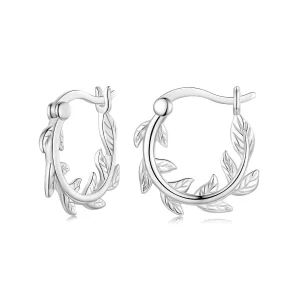 (image pour) Boucles d'oreilles style PANDORA Feuille - BSE1022