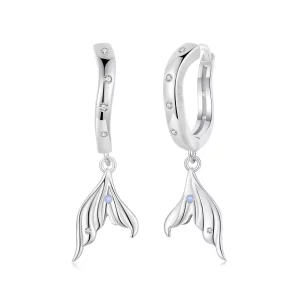 (image pour) Boucles d'oreilles style PANDORA à queue de poisson - SCE1744