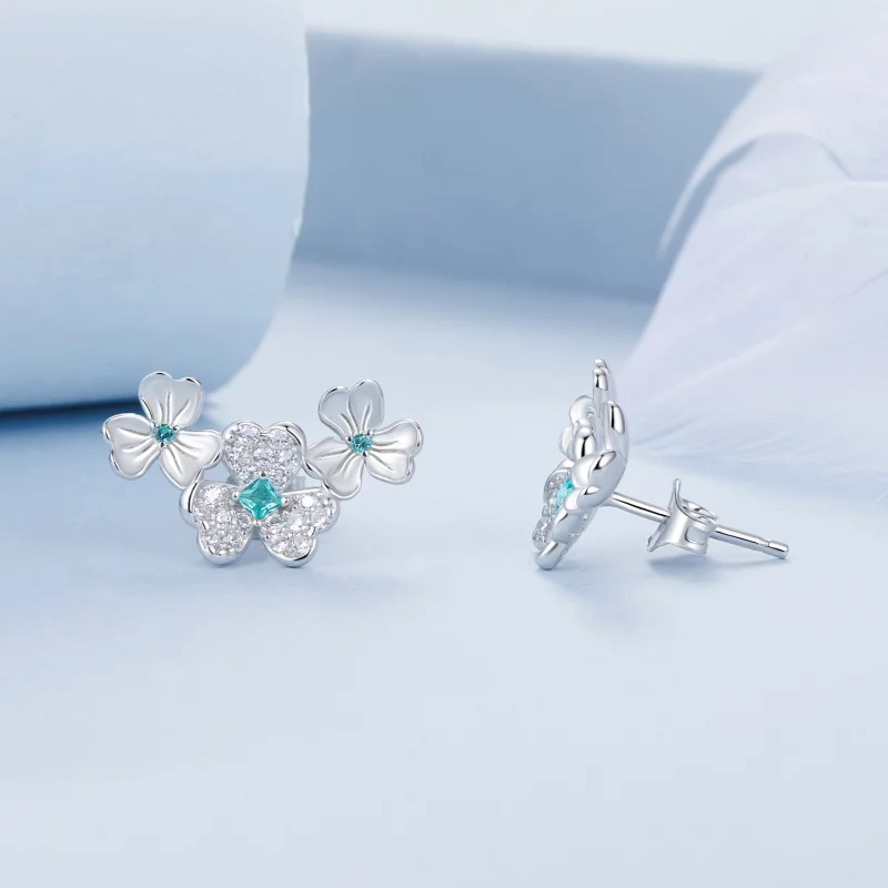 (image pour) Boucles d'oreilles trèfle style PANDORA - BSE1026 - Afficher 4