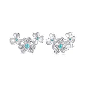 (image pour) Boucles d'oreilles trèfle style PANDORA - BSE1026