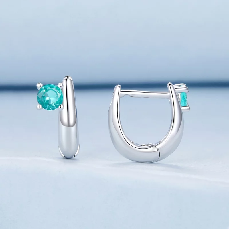 (image pour) Boucles d'oreilles vertes style PANDORA - BSE1030 - Afficher 2