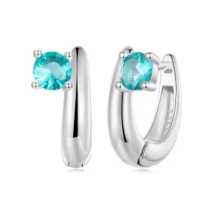 (image pour) Boucles d'oreilles vertes style PANDORA - BSE1030