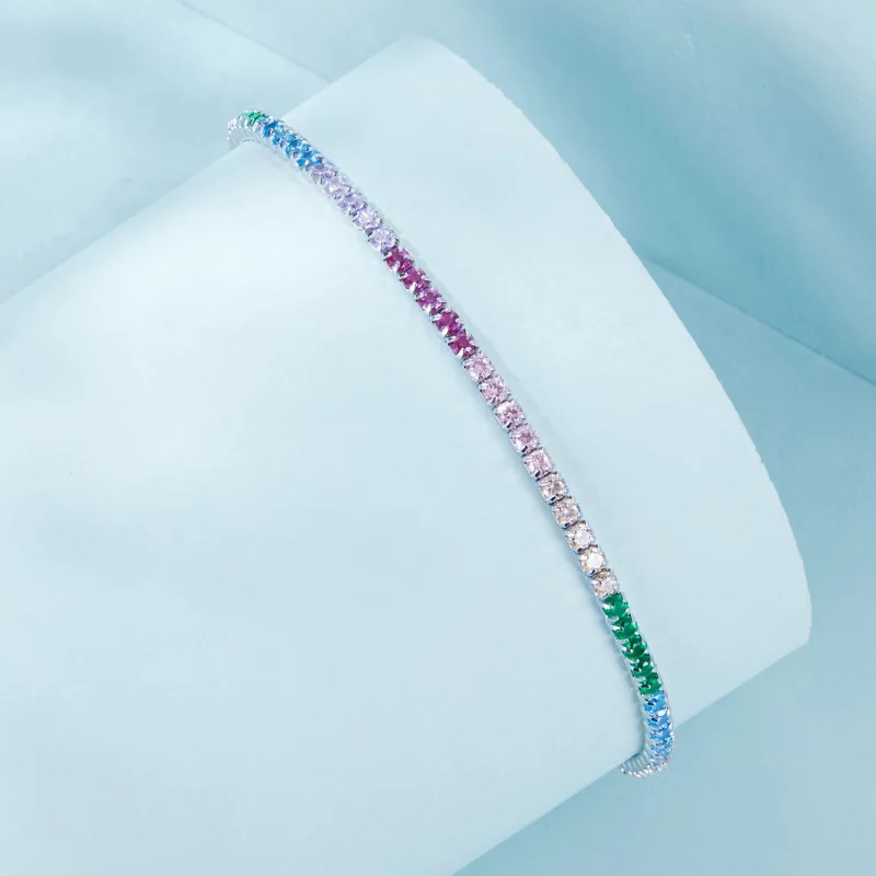 (image pour) Bracelet Arc-en-ciel Style PANDORA - SCB277 - Afficher 2