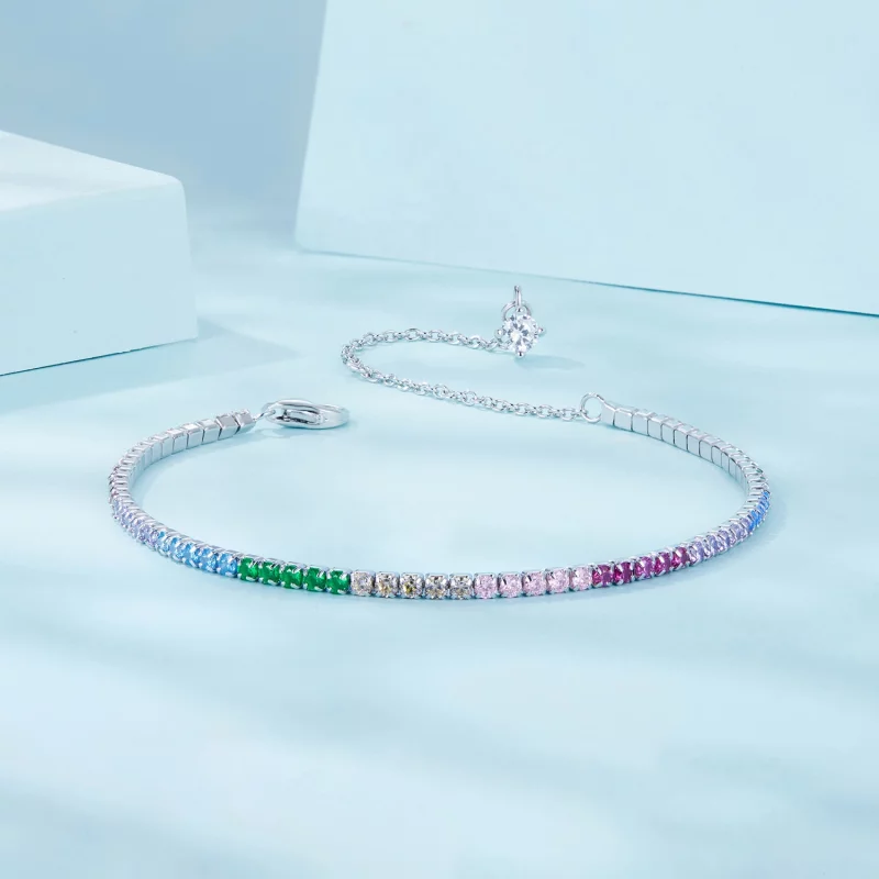 (image pour) Bracelet Arc-en-ciel Style PANDORA - SCB277 - Afficher 3