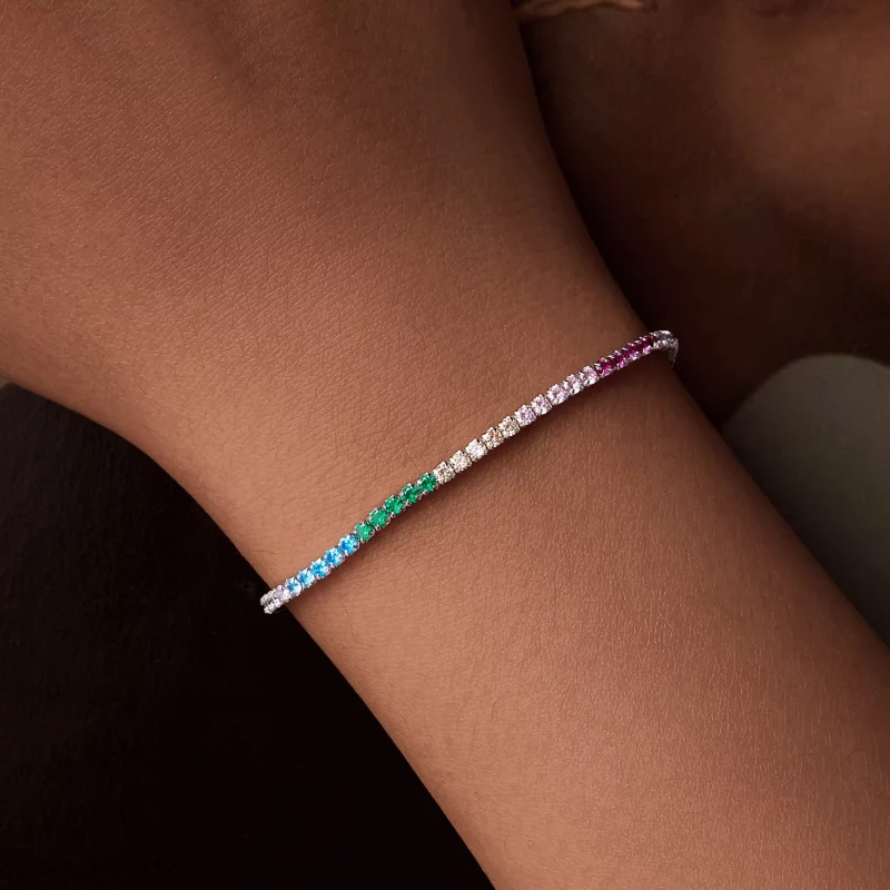 (image pour) Bracelet Arc-en-ciel Style PANDORA - SCB277 - Afficher 7