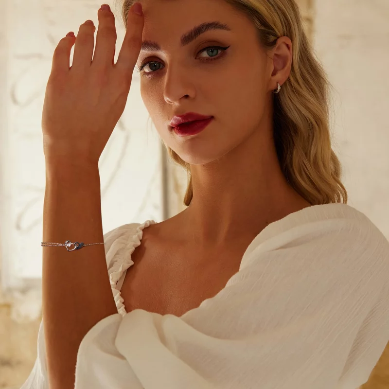 (image pour) Bracelet Double Cœur Style PANDORA - BSB178 - Afficher 6