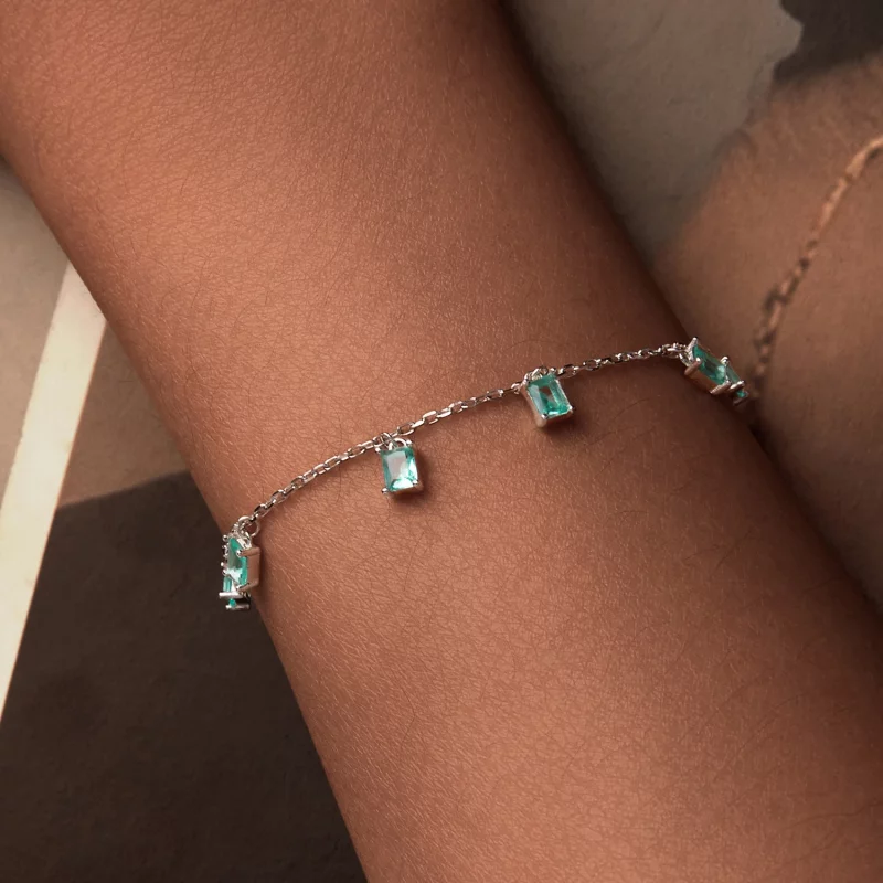 (image pour) Bracelet à petits glands verts style PANDORA - BSB168 - Afficher 5