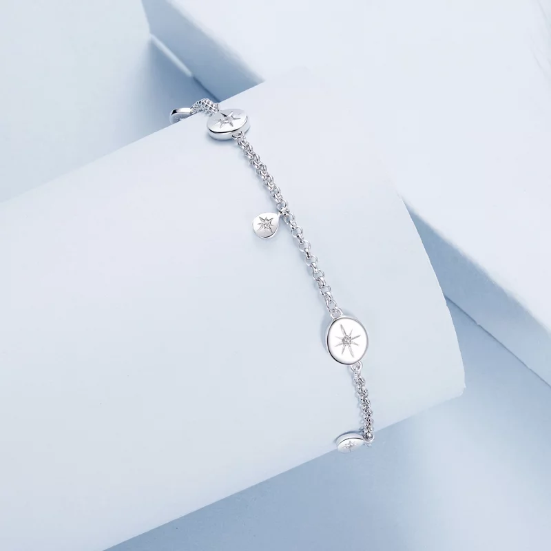 (image pour) Bracelet à Pompons Étoile Style PANDORA - BSB182 - Afficher 2