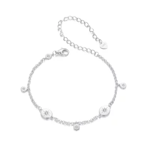 Bracelet à Pompons Étoile Style PANDORA - BSB182 (image pour) Bracelet à Pompons Étoile Style PANDORA - BSB182