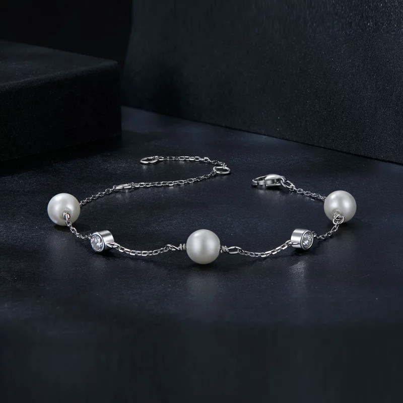 (image pour) Bracelet Rythme de la Mer Style PANDORA 0,1 ct (avec un certificat) - MSB017 - Afficher 3