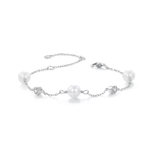 Bracelet Rythme de la Mer Style PANDORA 0,1 ct (avec un certificat) - MSB017 (image pour) Bracelet Rythme de la Mer Style PANDORA 0,1 ct (avec un certificat) - MSB017