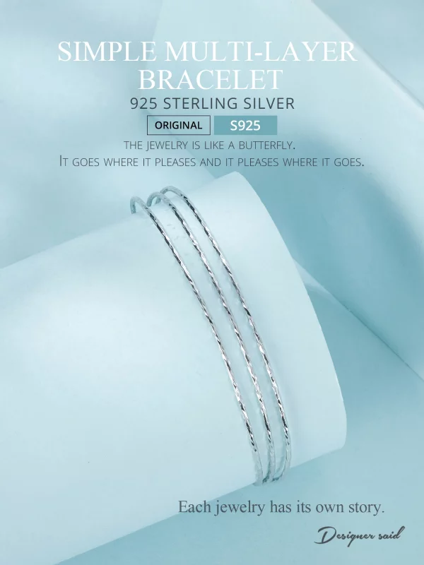 (image pour) Bracelet simple multi-couches style PANDORA - SCB273 - Afficher 2