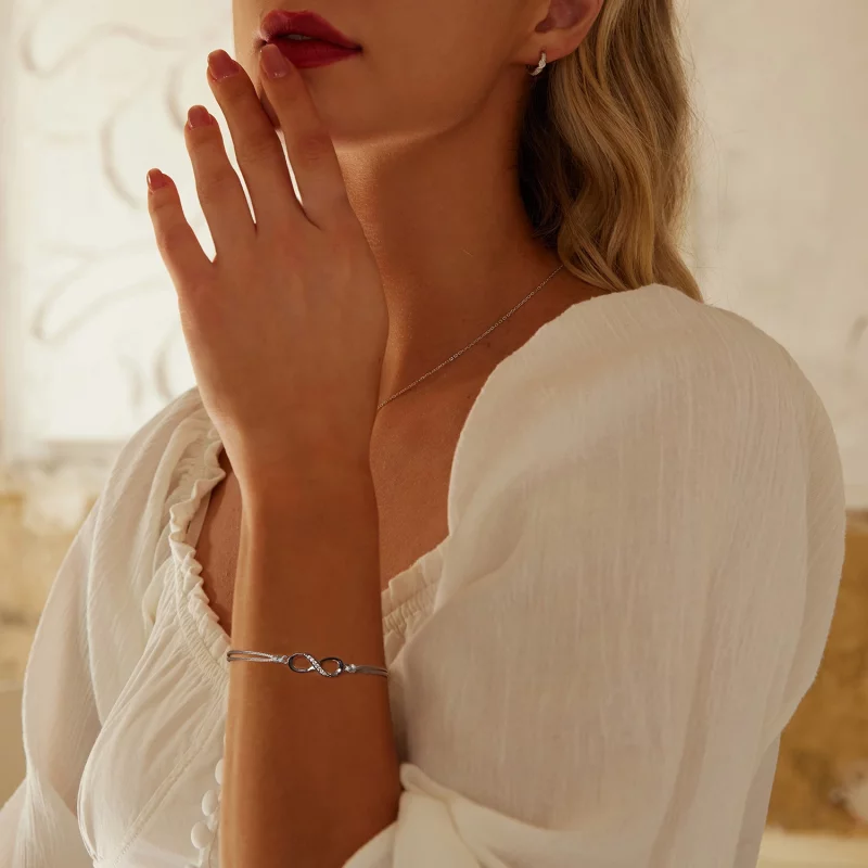 (image pour) Bracelet symbole infini style PANDORA - SCB279 - Afficher 6