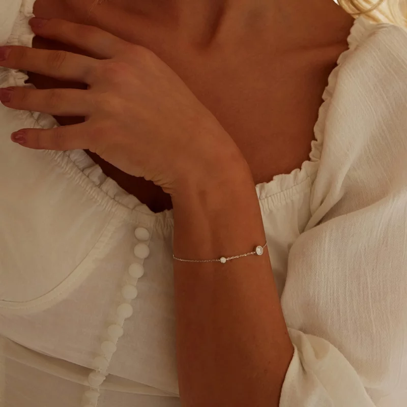 (image pour) Bracelet Étoilé en Moissanite Style PANDORA (avec un certificat) - MSB018 - Afficher 5