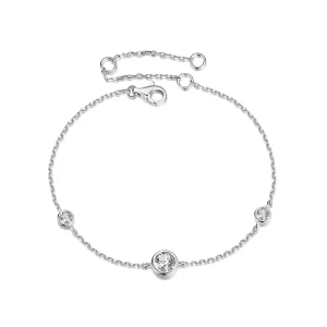 Bracelet Étoilé en Moissanite Style PANDORA (avec un certificat) - MSB018 (image pour) Bracelet Étoilé en Moissanite Style PANDORA (avec un certificat) - MSB018