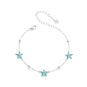 Bracelet Étoile de Mer Turquoise Style PANDORA - SCB276 (image pour) Bracelet Étoile de Mer Turquoise Style PANDORA - SCB276