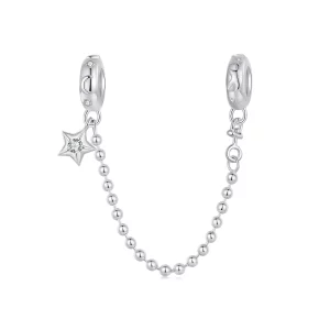 (image pour) Chaîne de sécurité PANDORA Style avec perle étoile et lune - SCC2840