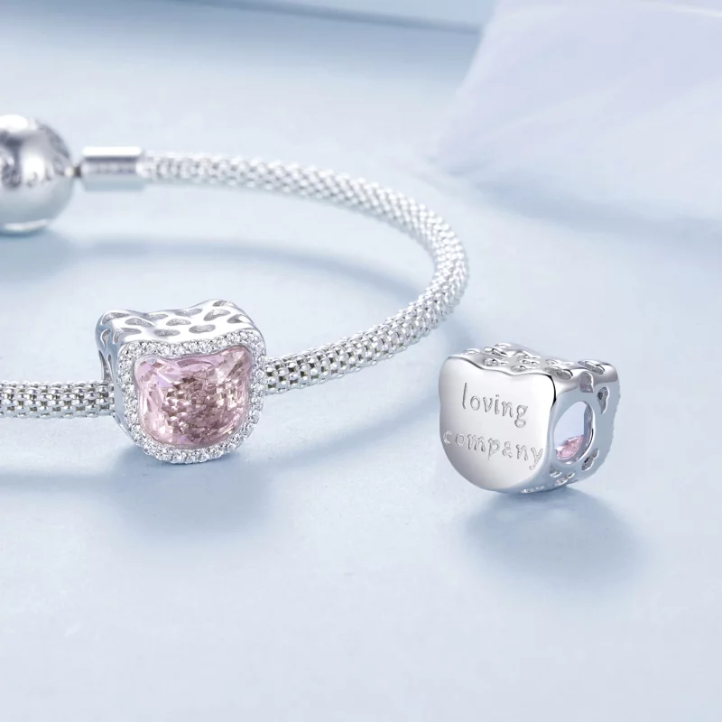 (image pour) Charme Chat Rose Style PANDORA - BSC1020 - Afficher 4