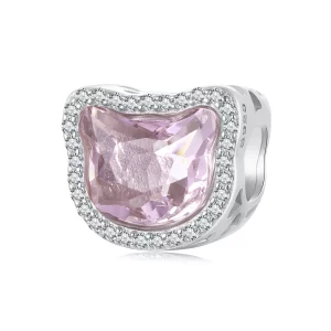 (image pour) Charme Chat Rose Style PANDORA - BSC1020