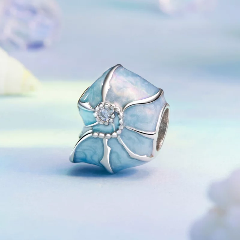 (image pour) Charme conque bleu style PANDORA - BSC1018 - Afficher 2