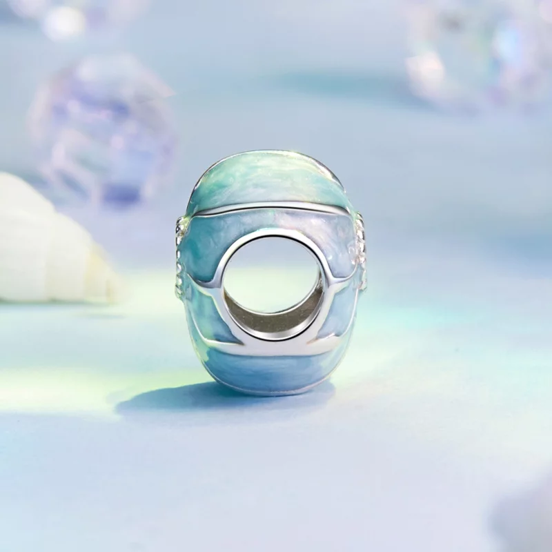 (image pour) Charme conque bleu style PANDORA - BSC1018 - Afficher 3