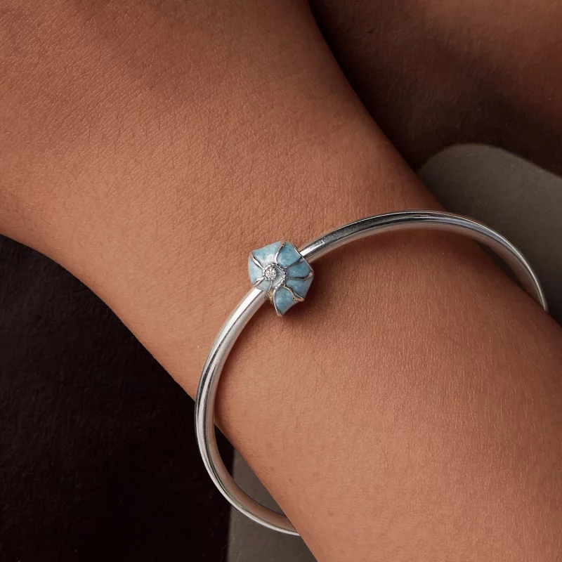 (image pour) Charme conque bleu style PANDORA - BSC1018 - Afficher 7