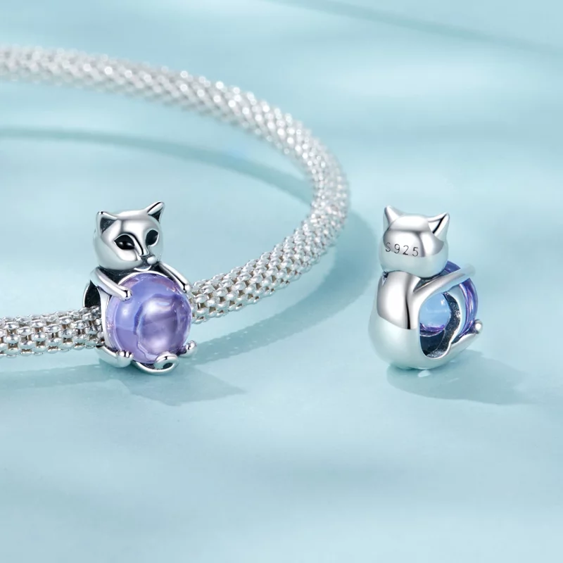 (image pour) Charme de pierre de chance chat style PANDORA - SCC2796 - Afficher 4