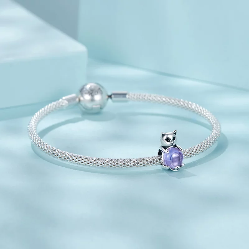 (image pour) Charme de pierre de chance chat style PANDORA - SCC2796 - Afficher 5