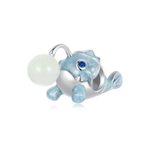 Charme de poisson-lanterne lumineux style PANDORA - SCC2795 (image pour) Charme de poisson-lanterne lumineux style PANDORA - SCC2795
