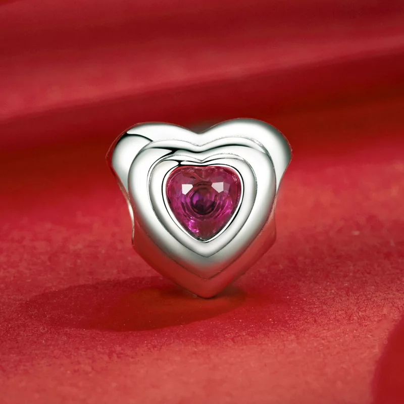 (image pour) Charme Halo Cœur d'Amour Classique Style PANDORA - SCC2776 - Afficher 2