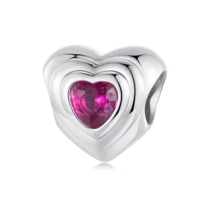(image pour) Charme Halo Cœur d'Amour Classique Style PANDORA - SCC2776